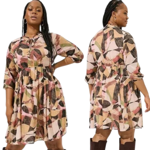torrid Dresses & Skirts - TORRID🔖NWT! Clip Dot Front Keyhole Skater Dress - Size 2X